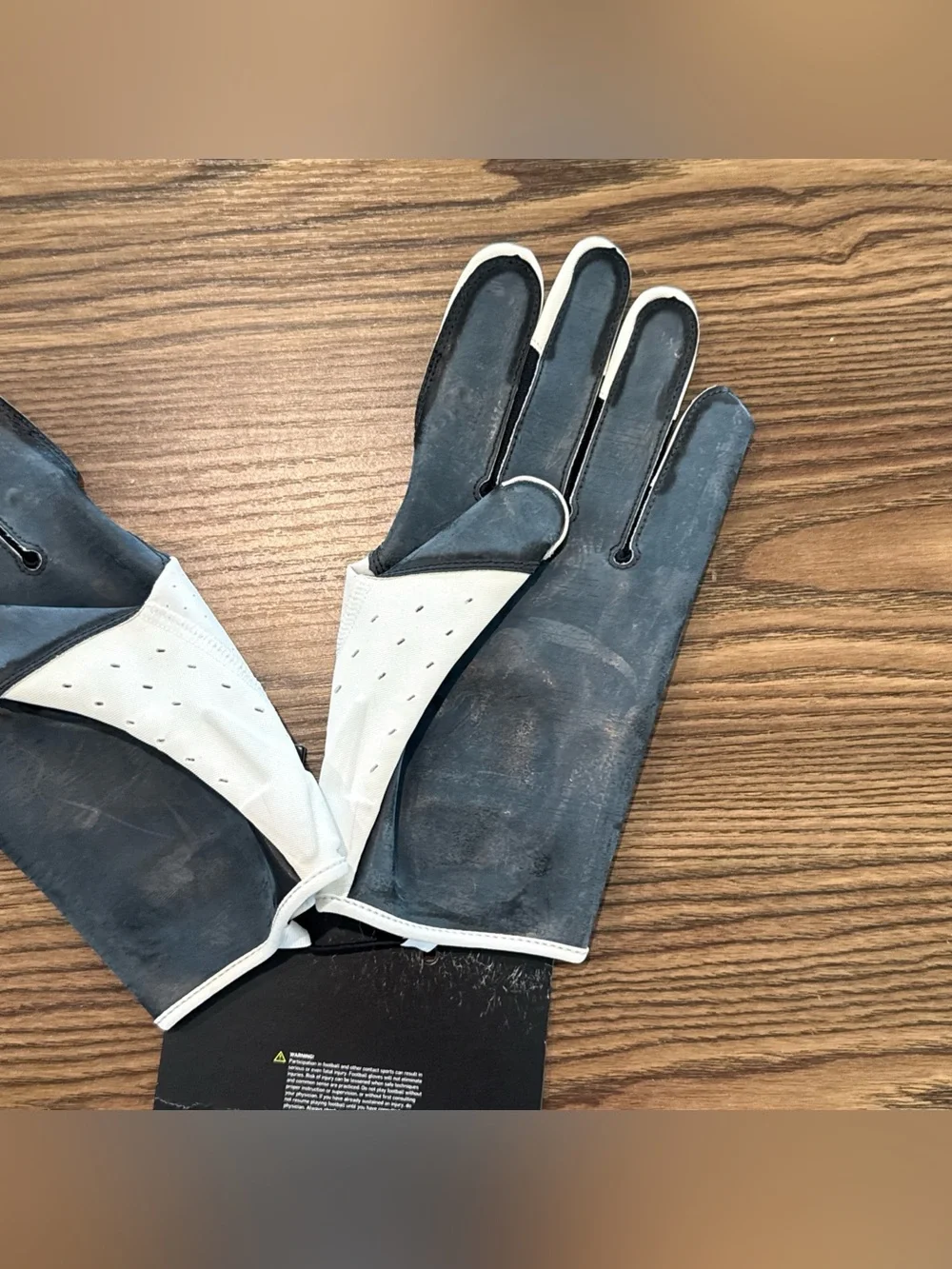 Size 2XL Nike Vapor Jet 5.0 FG Hydragrip Receiver Gloves White/Black PGF048